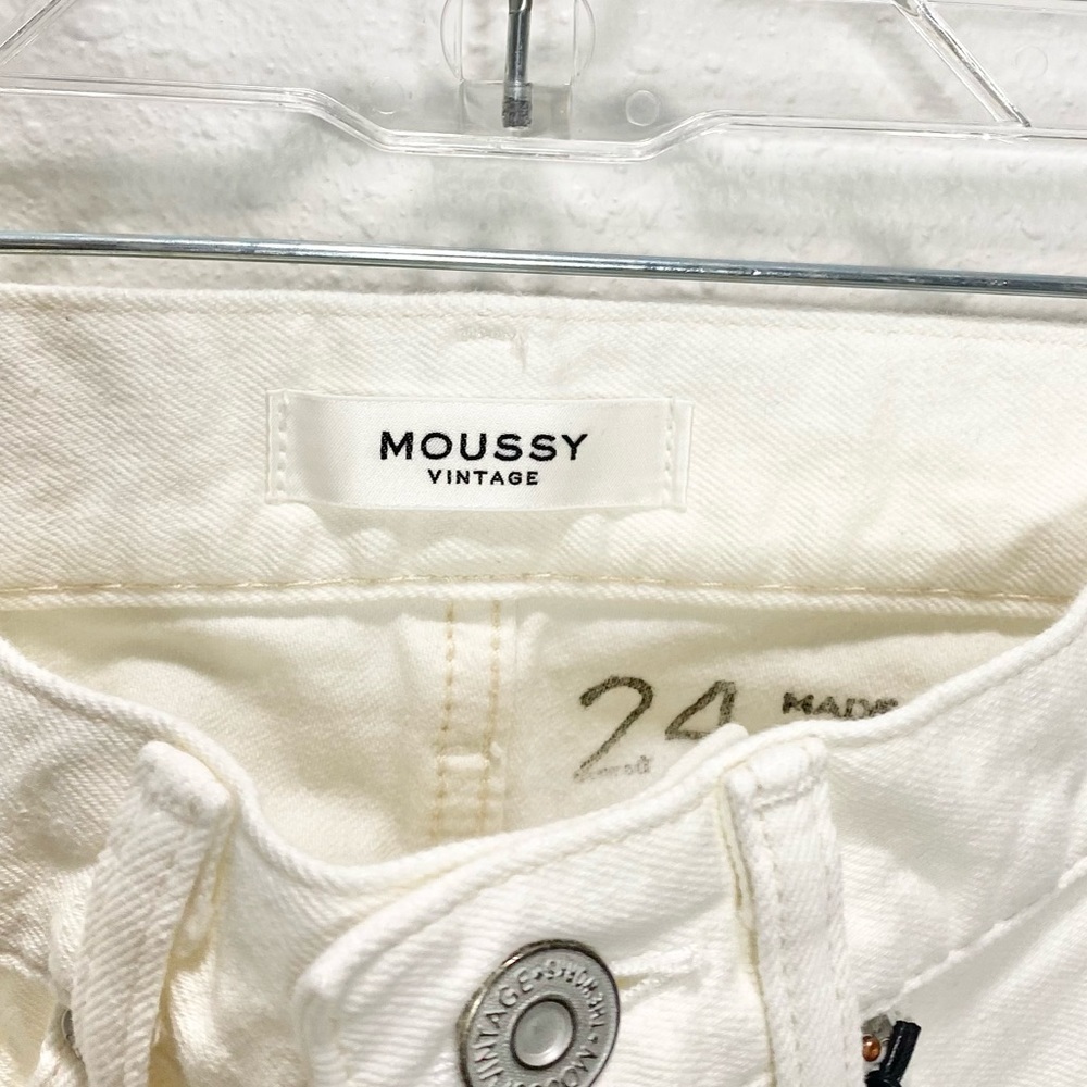 Moussy Vintage Burnside White Skinny Jeans 24 NWT - Picture 8 of 15